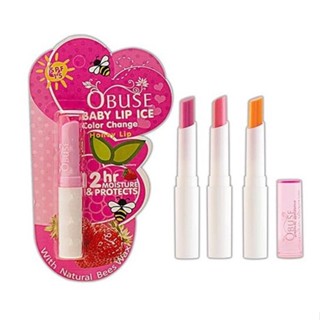 (OB-1172) ลิปมันเปลี่ยนสี โอบิวซ์ Obuse Baby Lip Ice color change