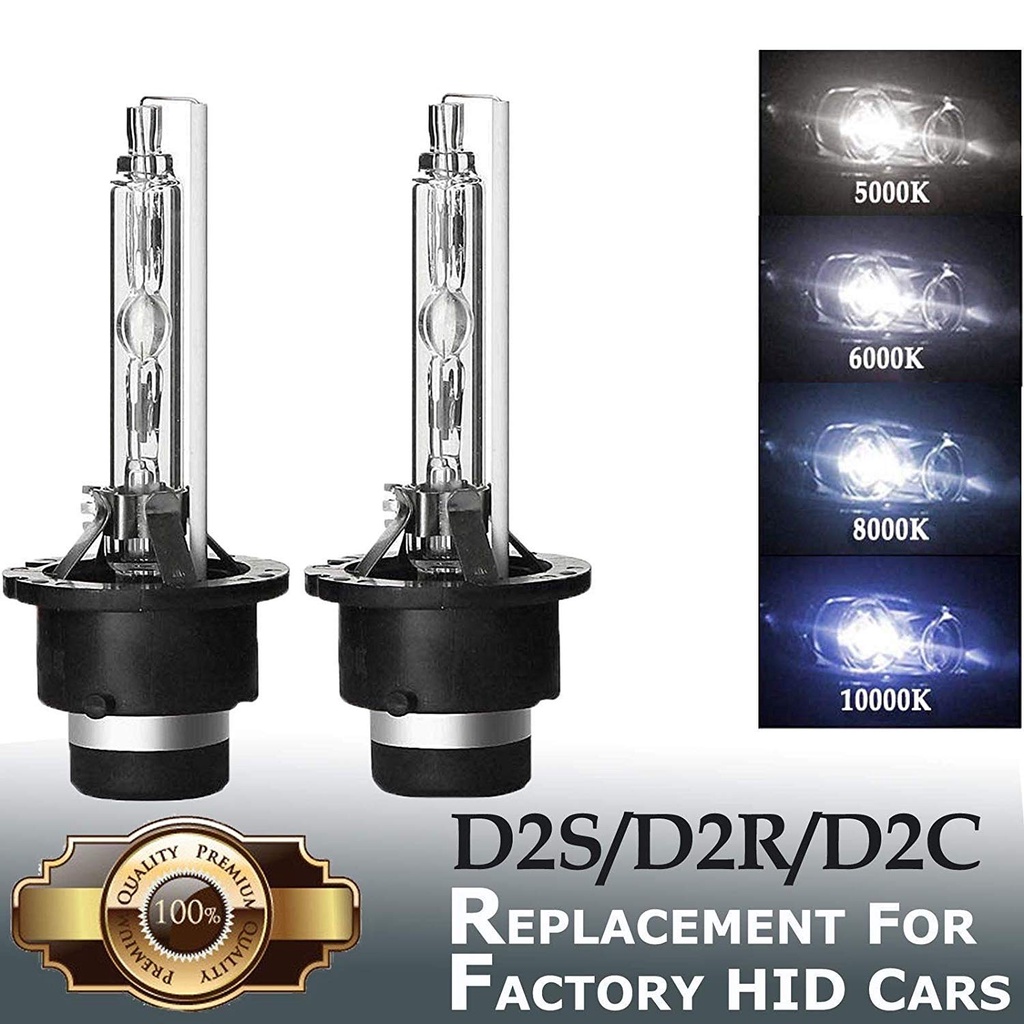 2Pcs D2S D2R D4S D2R Xenon 55W Bulbs for Car Headlight HID Bulb with Metal Bracket Protection 4300k 