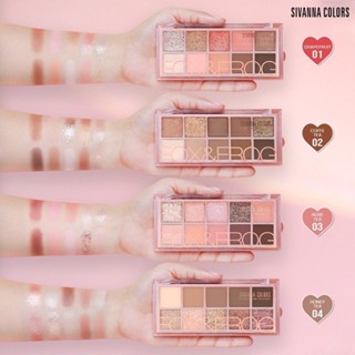 SIVANNA COLORS EYESHADOW PALETTE ซีเวนน่า คัลเลอร์ส อายแชโดว์ พาเลท 10 สี เนื้อ แมทท์ ชิมเมอร์ กลิตเตอร์ #HF158