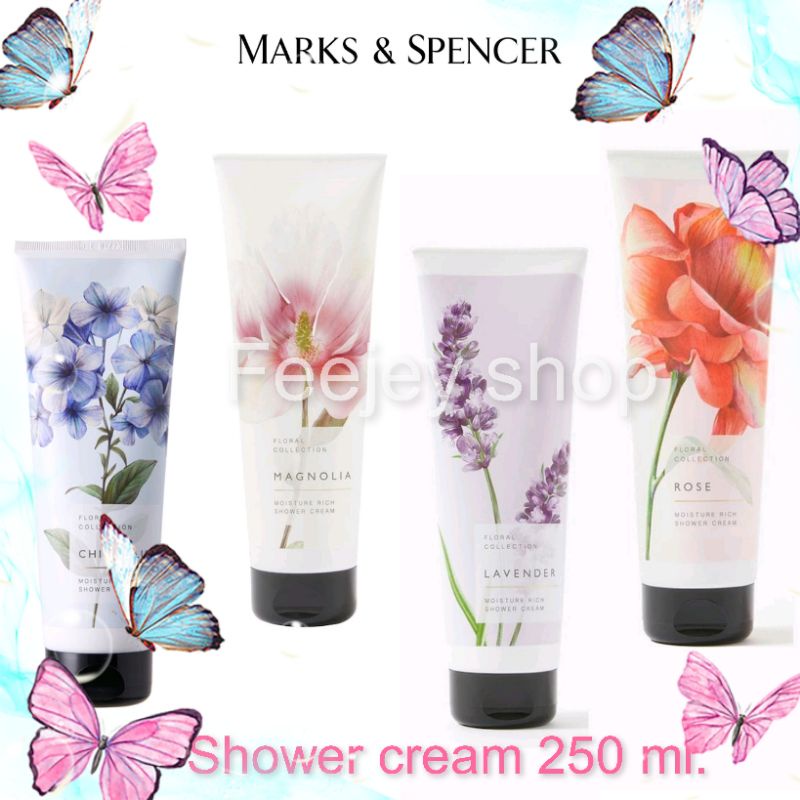 Marks&Spencer ครีมอาบน้ำกลิ่นดอกไม้ 250ml. Moisture Rich Shower Cream -🌺-Floral collection