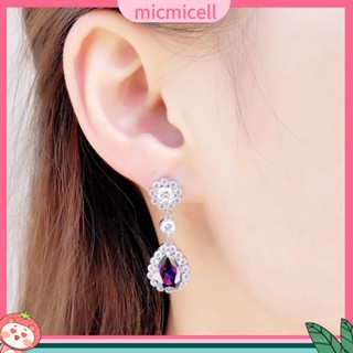 (micmicell) ต่างหูระย้าประดับ Rhinestone สำหรับสตรี