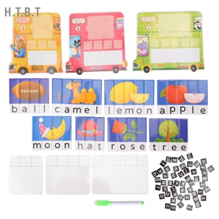 H.T.B.T Words Puzzle Toy Erasable Educational Interesting Letter Learning Doodle for Toddler Kids