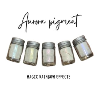 ผงมุกสีเหลือบ (16ml) สีมุกเอฟเฟค Aurora Pigment Powder - ผงมุกเนื้อละเอียด สำหรับงานหล่อ พ่น ทา