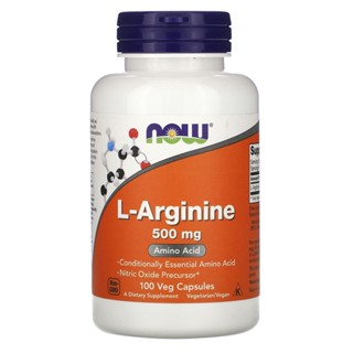 NOW Foods, L-Arginine, 500 mg, 100 Veg Capsules/250 Veg Capsules