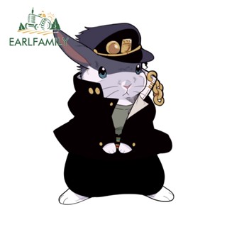 Earlfamily สติกเกอร์ไวนิล ลายอนิเมะ Jotaro Kujo Mouse ขนาด 13 ซม. X8.7 ซม. สําหรับติดตกแต่งตู้เย็น รถยนต์ แล็ปท็อป กระเป๋าเดินทาง DIY