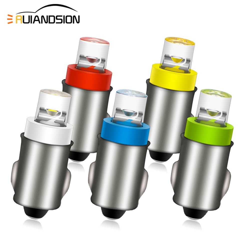 Ruiandsion BA7S หลอดไฟ LED 12V เครื่องบินรถยนต์ แดชบอร์ด เกจไฟเตือน สีขาว แดง น้ําเงิน เขียว เหลือง สวิตช์หลอดไฟ