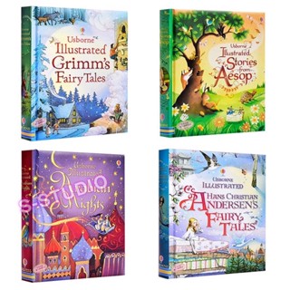 Usborne Illustrated Grimm’s Fairy Tales Aesop Hans Christian Andersen Stories from Aesop Arabian Nights 4 เล่ม