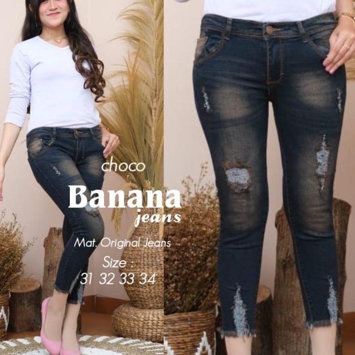 สินค้าขายดี BANANA JEANS PANTS/JEANS 7/8 RIPPED