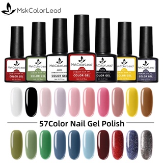 พร้อมส่ง ร้านไทย สีเจล 57สี สีทาเล็บเจล Nail polish ยาทาเล็บเจลสีพื้น สีทาเล็บเจล ยาทาเล็บเจล