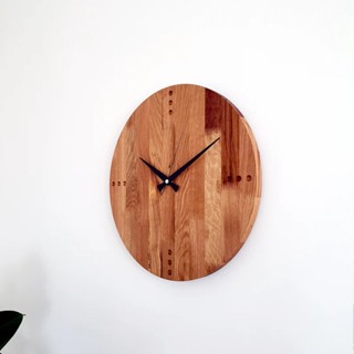 [FudFudAR] ฝุด-ฝุด-อะ นาฬิกาไม้สัก แบบที่ 15 I นาฬิกาแขวนผนัง Teak Wood Wall Clock เดินเงียบ นาฬิกาไม้ wooden wall clock