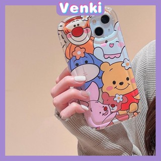 VENKI - Case For iPhone 14 Pro Max TPU Soft Jelly Airbag Case Cartoon Cute Animals Case Camera Protection Shockproof For iPhone 14 13 12 11 Plus Pro Max 7 Plus X XR