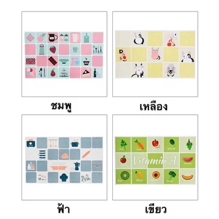 FanKe สติกเกอร์ติดผนัง กันน้ำมัน สติกเกอร์ ฟอยล์อลูมิเนียม วอลเปเปอร์กันน้ำมัน แผ่นกันน้ำมัน