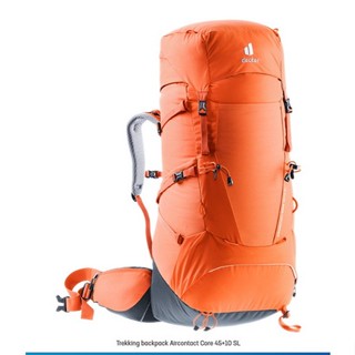 เป้ deuter รุ่น Aircontact Core 45+10SL โลโก้ใหม่ ปี 2023 สีส้ม Paprika Graphite , สีเทา Shale Ivy , สีเขียว Jade