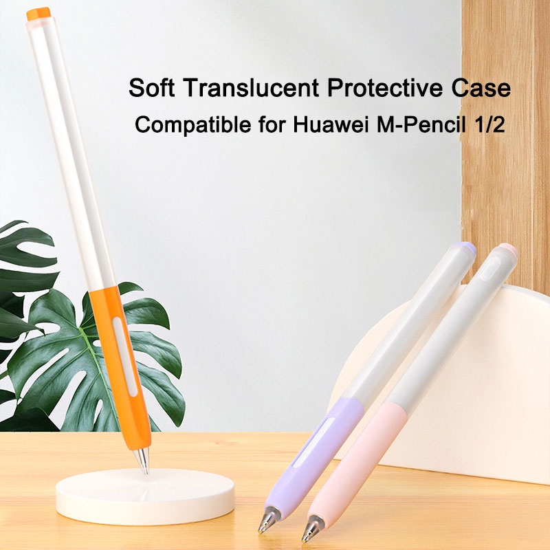 เคสปากกาสไตลัส โปร่งแสง แบบนิ่ม กันลื่น ป้องกันรอยขีดข่วน สําหรับ Huawei M-Pencil 1 2