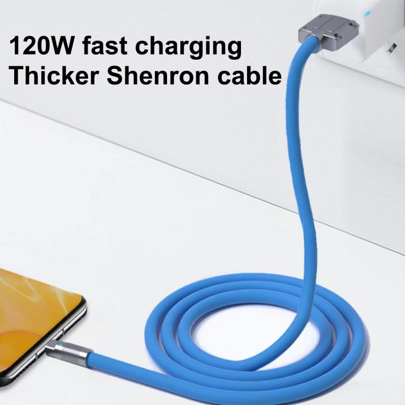 Hdoolink 120W 6A สายชาร์จเร็ว PD 60W 20W Type-C เป็น Type-C ชาร์จเร็ว มัลติฟังก์ชั่น Type-C ซิลิโคนเหลว ซุปเปอร์เคเบิล สายซิงค์ USB สําหรับ I-Phone Android สายเคเบิลข้อมูล - รูปที่ 4