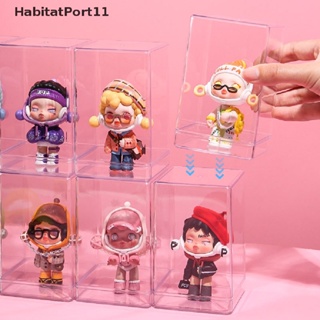 Habitatport กล่องอะคริลิคใส กันฝุ่น วางซ้อนกันได้ สําหรับเก็บของเล่น สะสม