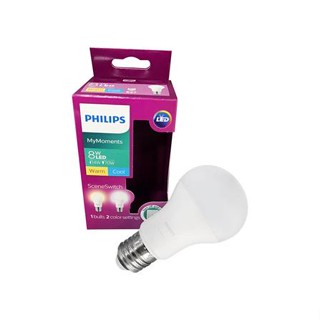 หลอด LED PHILIPS SCENESWITCH E27 8วัตต์ สีเหลือง/ขาว