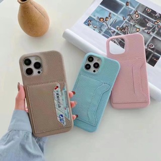 เคสโทรศัพท์มือถือหนัง พร้อมช่องใส่บัตร คุณภาพสูง สําหรับ Iphone14 13 Pro Max 12 Pro Max 11 Pro Max Xs Max Xr 7plus