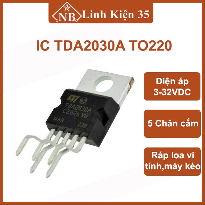 TDA2030 ic คุณภาพสูง TDA2030A TO220-5 เครื่องขยายเสียง ic