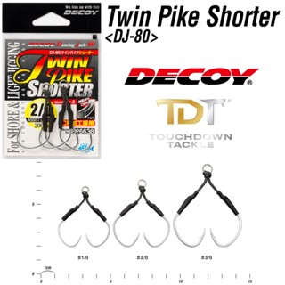 DECOY DJ-80 TWIN PIKE SHORTER ตัวเบ็ดแอสซิส งานจิ๊กกิ้ง