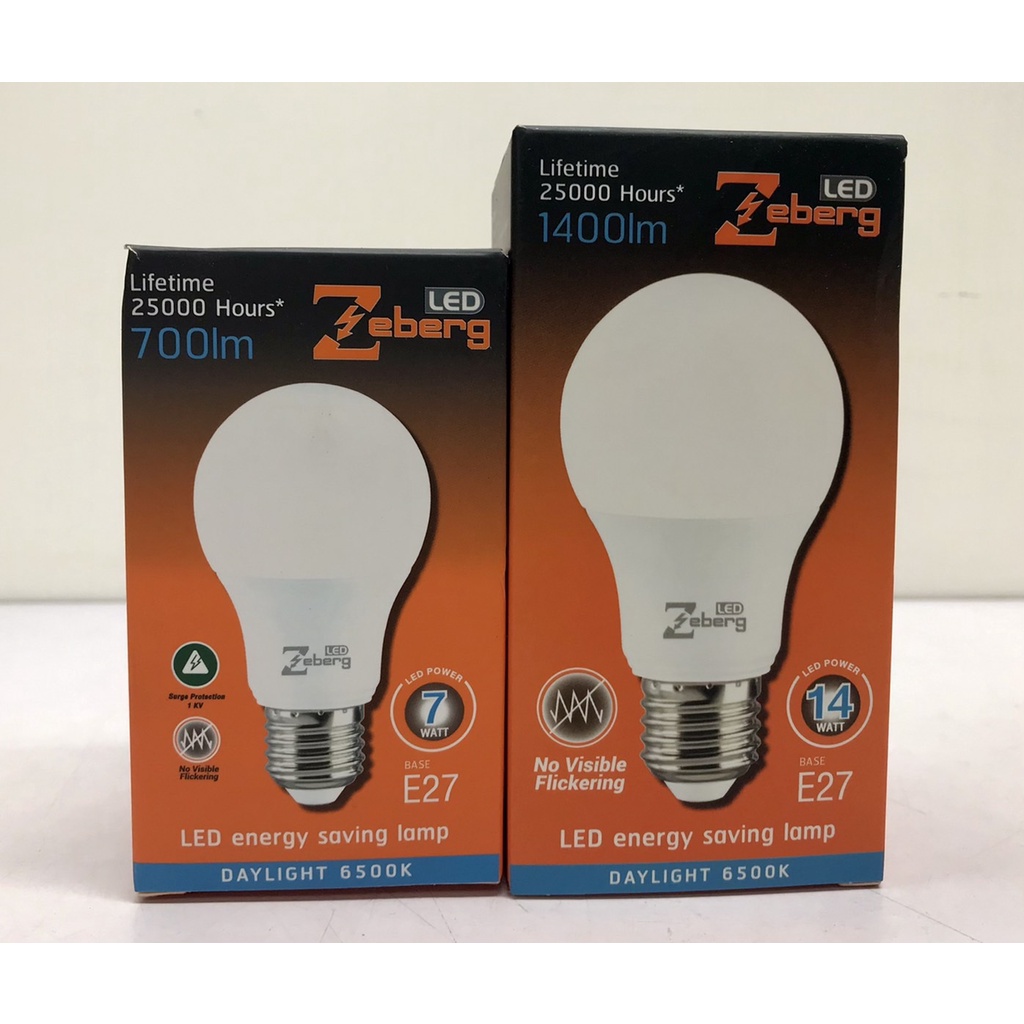 Zeberg หลอดประหยัดไฟ LED BULB 9W 14W ขั้ว E27 แสงคูลไวท์ สบายตา