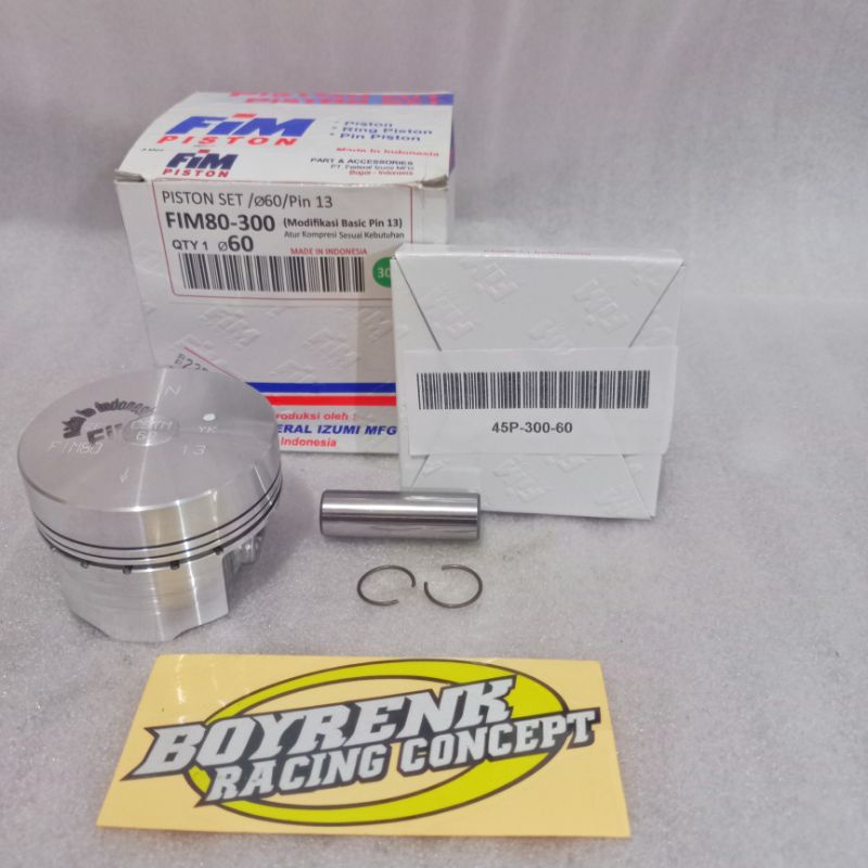 PISTON ชุด CUSTOME DOME FIM 80 DM 57-57.5-58-58.5-59-59.5-60 PIN 13 BOYRENK RACING