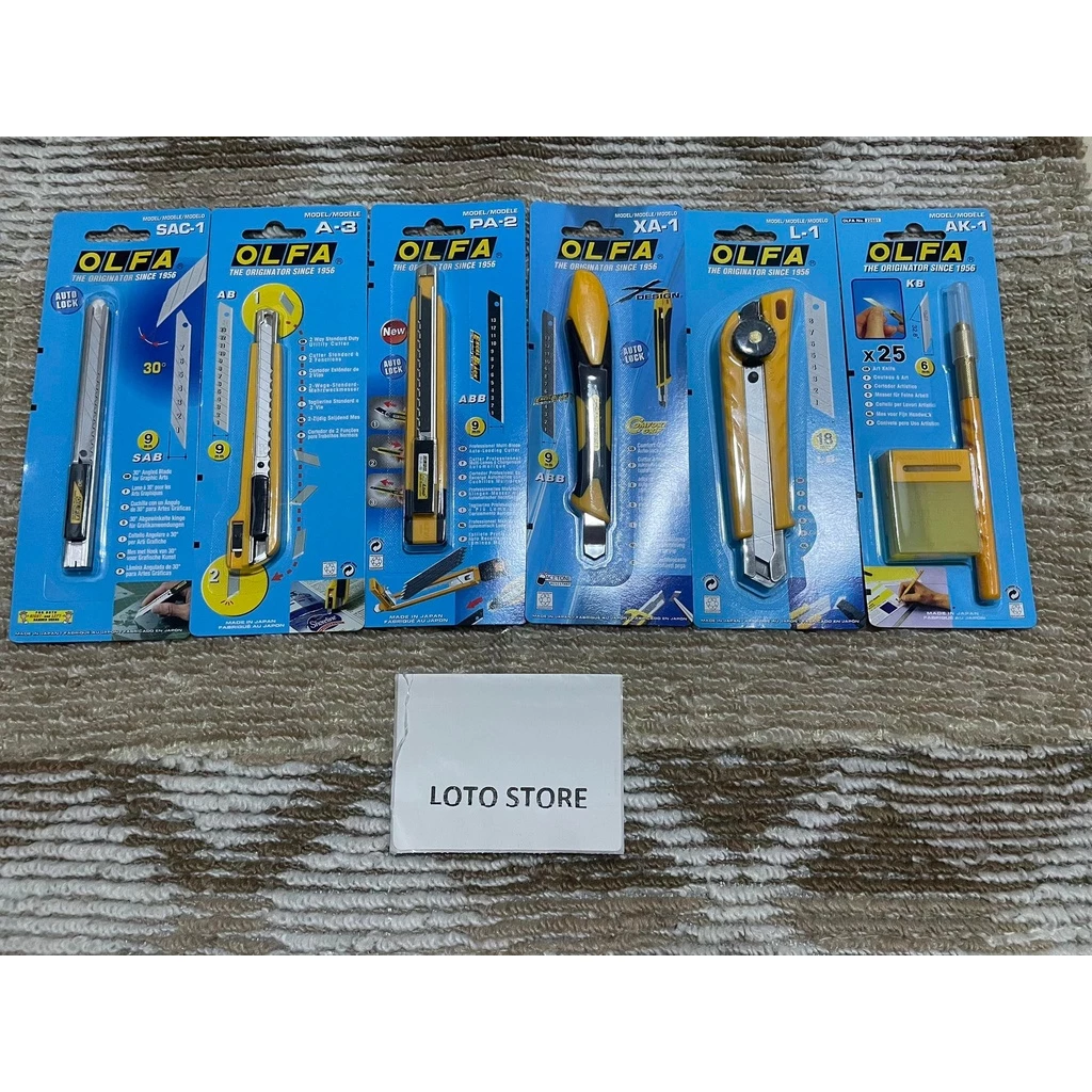 OLFA มีดคัตเตอร์-ใบมีดคัตเตอร์ มีหลายรุ่น หลายขนาด