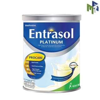 ENTRASOL PLATINUM เอนทราซอล แพลตินั่ม กลิ่นวานิลลา 400g. เครื่องดื่มโปรตีนสูง ผสมวิตามินและแร่ธาตุ สูตรครบถ้วน [27777]