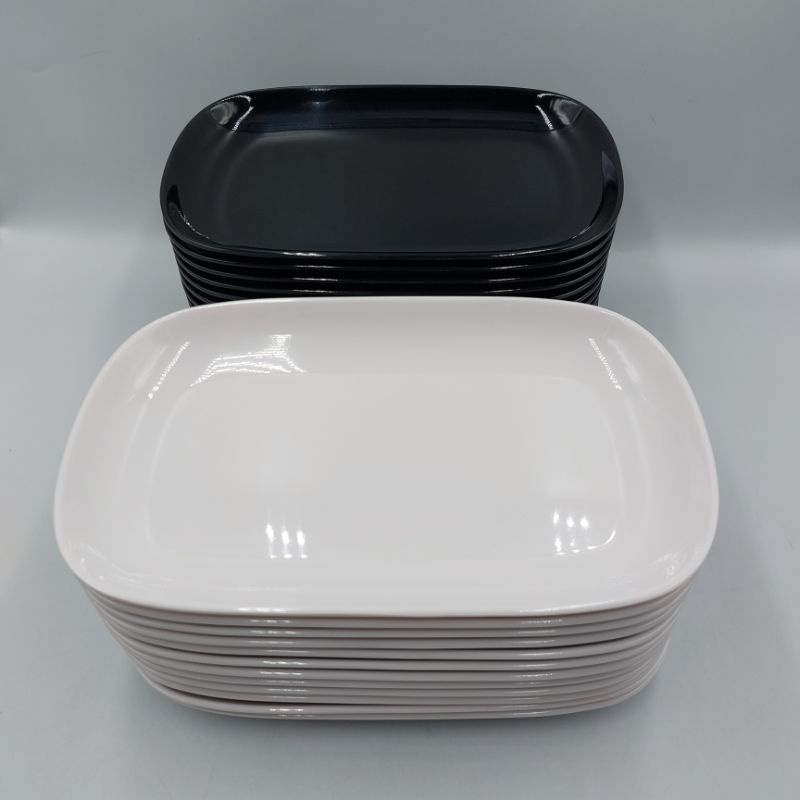 9.5นิ้ว จานเปล จานเมลามีน จานสี่เหลี่ยมมุมมน Siam Bestware บรรจุ1ใบ - รูปที่ 5