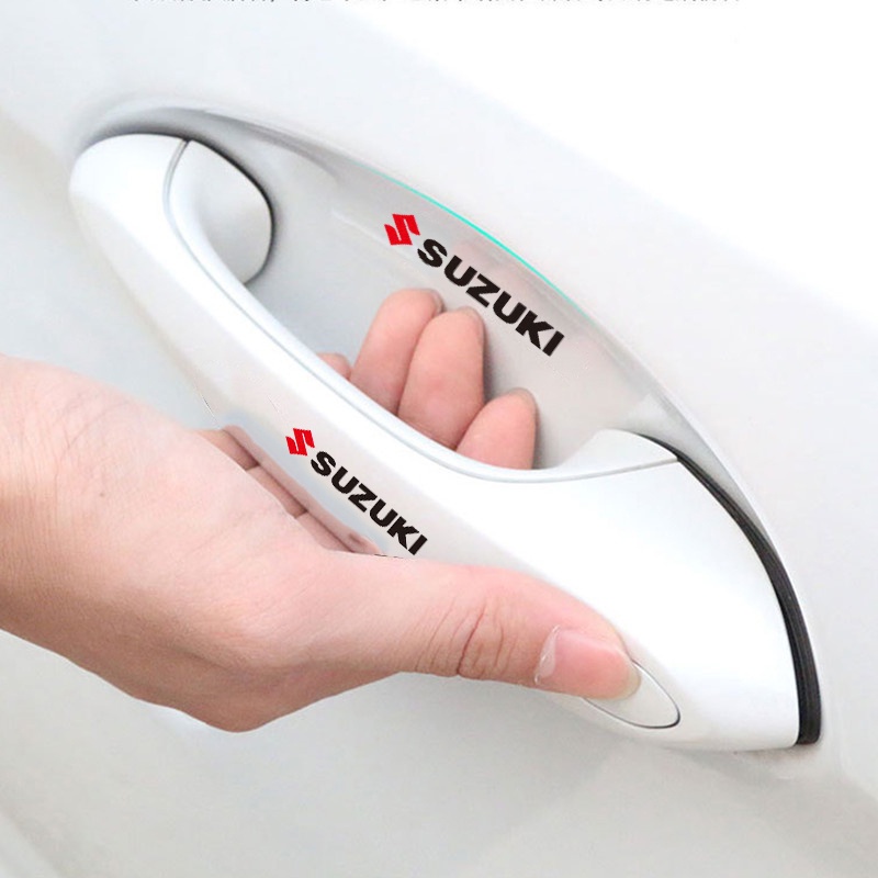 สติกเกอร์ฟิล์มใส TPU ป้องกันรอยขีดข่วน สําหรับติดมือจับประตูรถยนต์ Suzuki Swift XL7 vitara Jimny SX4