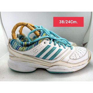 Adidas Size 38 ยาว 24 รองเท้ามือสอง ผ้าใบ แฟชั่น ทำงาน ลำลอง เที่ยว