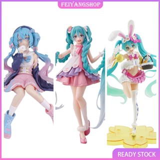 โมเดลฟิกเกอร์ PVC รูปการ์ตูนอนิเมะ Hatsune Miku น่ารัก ของเล่นสะสม สําหรับตกแต่งเค้ก