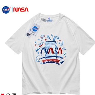 พร้อมส่ง เสื้อยืดแขนสั้น พิมพ์ลาย NASA อินเทรนด์ สําหรับผู้ชาย แขนสั้น