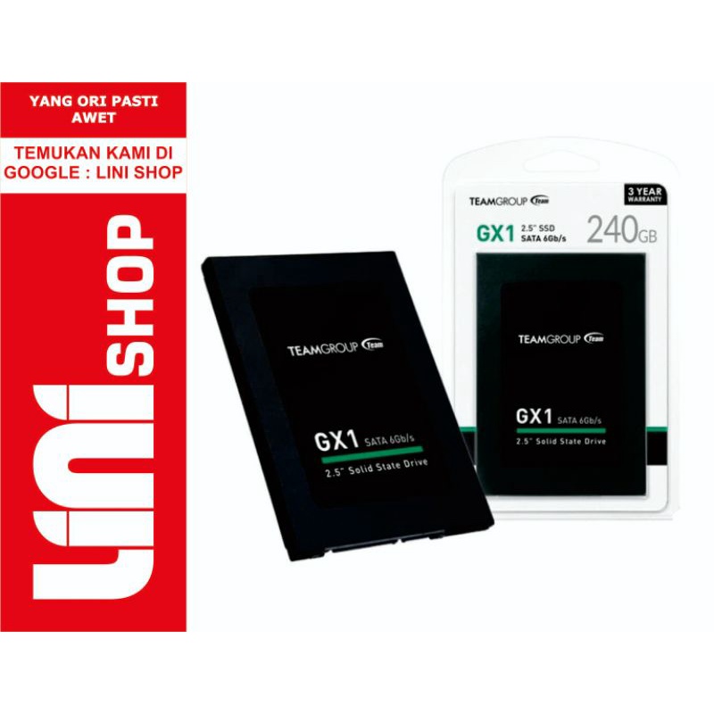 อะไหล่เปลี่ยนชาร์ต SSD TEAM GX1 240GB 2.5 "SATA III SSD 240GB สําหรับแล็ปท็อป รับประกัน 3 ปี
