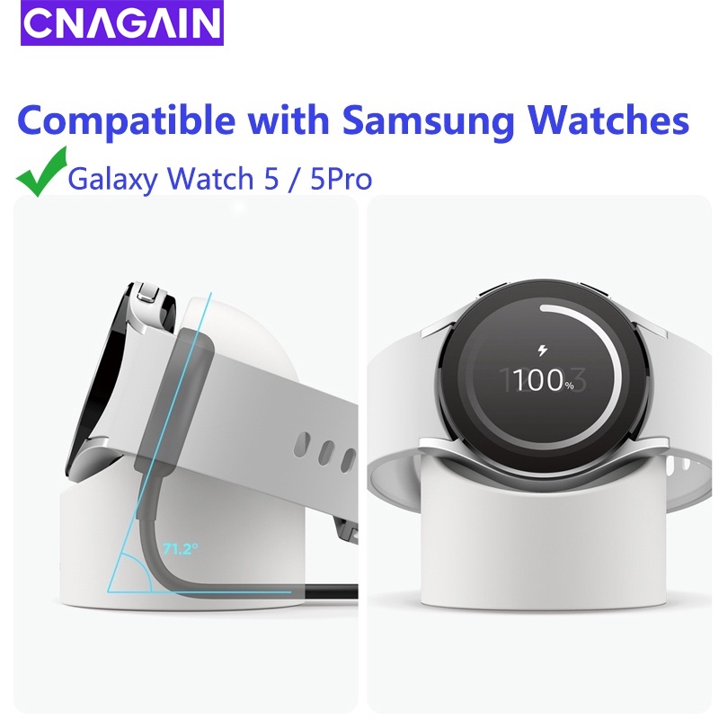 Cnagain ขาตั้งที่ชาร์จ พร้อมสายเคเบิล สําหรับ Samsung Galaxy Watch 5 5 Pro active 2 (40 44 มม.) Galaxy Watch 5 Pro (45 มม.) 2022