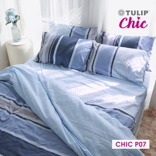 TULIP CHIC พิมพ์ลาย CHIC P07 ชุดเครื่องนอน ผ้าปูที่นอน ผ้านวม สัมผัสนุ่มสบายสไตล์มินิมอล