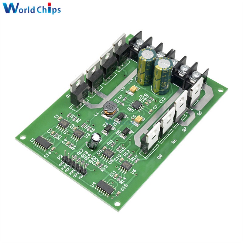 IRF3205 Dual DC Motor Driver Board H-Bridge DC Motor Drive Module MOSFET IRF3205 12V 24V 10A Peak 30A with Brake Functio