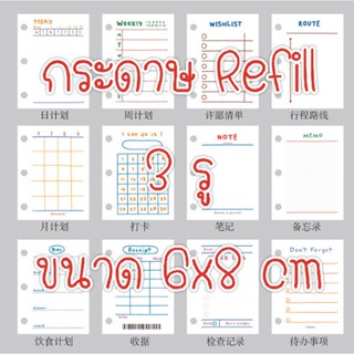 Ohmynote รีฟิลล์ กระดาษโน้ตน่ารัก 3 รู หนา 60 แผ่น Refill แพลนเนอร์ ไดอารี่