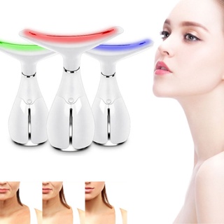 LED Photon Neck Lifting Anti Wrinkle Beauty Device Neck Skin Vibration Massager Wrinkle Removal Photon Therapy Massage S