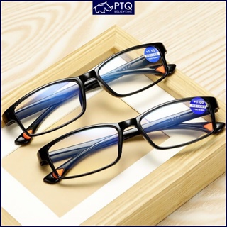 แว่นตาอ่านหนังสือ TR90 HD เรซิน เบาพิเศษ สําหรับผู้ชาย PTQ
