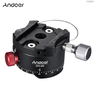 Andoer DH-60 ขาตั้งกล้องอลูมิเนียมอัลลอยด์ HDR CNC โหลด 33Lbs สําหรับกล้อง DSLR