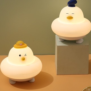 COMELY โคมไฟ LED โคมไฟหัวเตียง โคมไฟเป็ด โคมไฟตั้งโต๊ะไร้สาย duckling silicone patting lamp