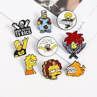 เข็มกลัด รูปการ์ตูน The Simpson Family Simpson สุดฮา เหมาะกับของขวัญ สําหรับเพื่อน