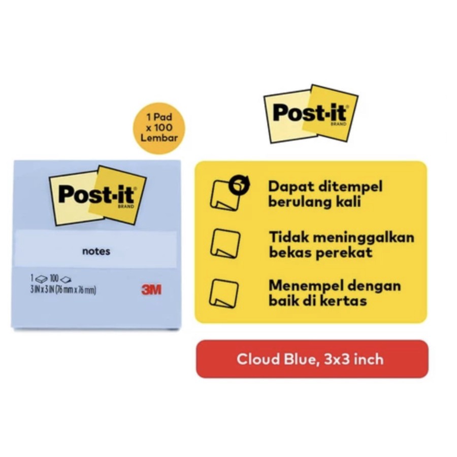 บันทึกเหนียว - 3M Post-it - 654-AC / Post it 654AC