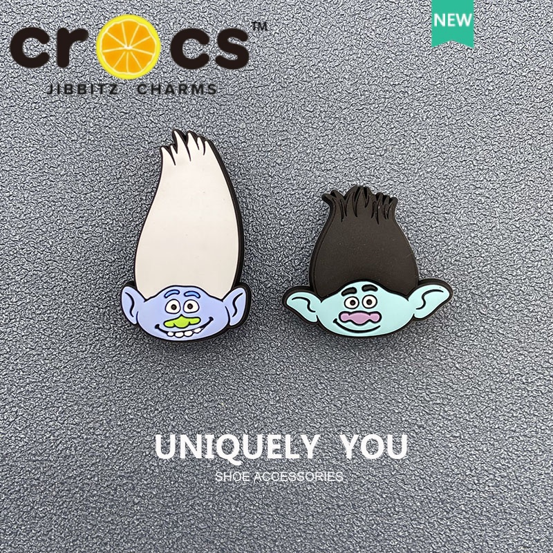 jibbitz crocs charms แท้ ตัวติดรองเท้า Trroll crocs botton การ์ตูนรองเท้าดอกไม้ DIY อุปกรณ์เสริม Emma jibbitz สําหรับ crocs
