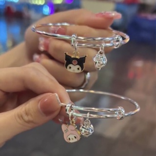 SANRIO สร้อยข้อมือ ลายการ์ตูน Kuromi น่ารัก เหมาะกับของขวัญวันเกิด สําหรับแฟน และคู่รัก