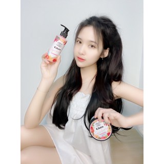 ส่งฟรี!!! gluta goji berry milk scrub &amp; bright Lotion กลูต้า โกจิเบอร์รี่ มิลค์ สครับ และ ไบรท์ โลชั่น