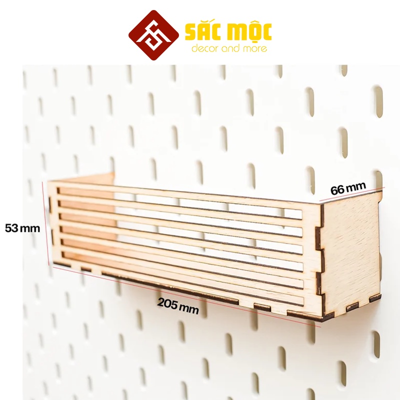 อุปกรณ์เสริม Pegboard สไตล์ IKEA 8 - ชั้นเก็บของสําหรับ Pegboard Hole Board