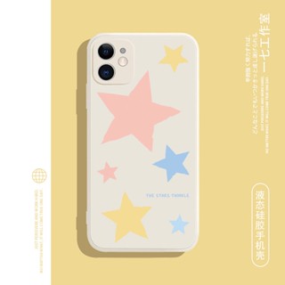 Colorful stars~เคสไอโฟน iPhone 13 14 pro max 8พลัส เคส iPhone 14 7 8 se2020 case Xr Xs X max 12 11 pro phone cover นิ่ม