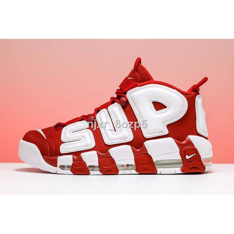 Nike supreme uptempo store red